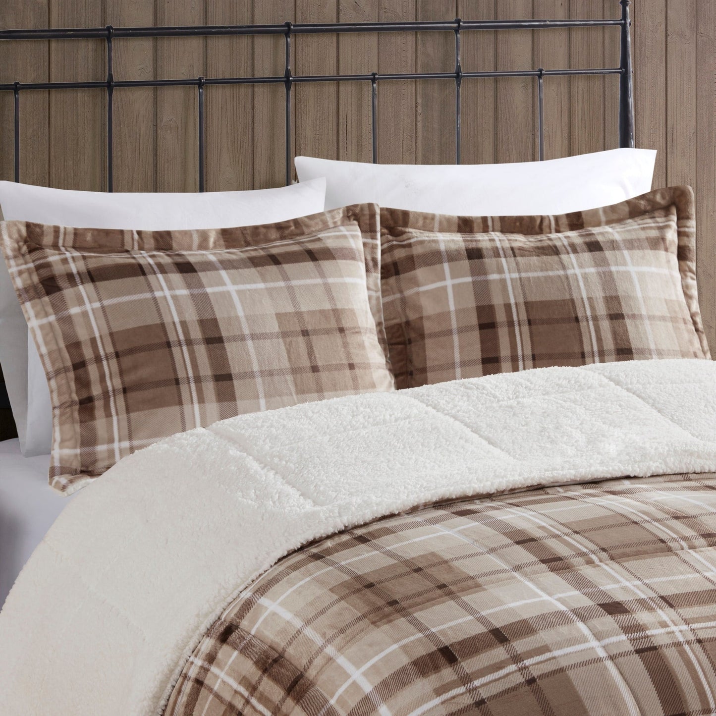 Parure de couette Woolrich Alton en duvet synthétique et sherpa