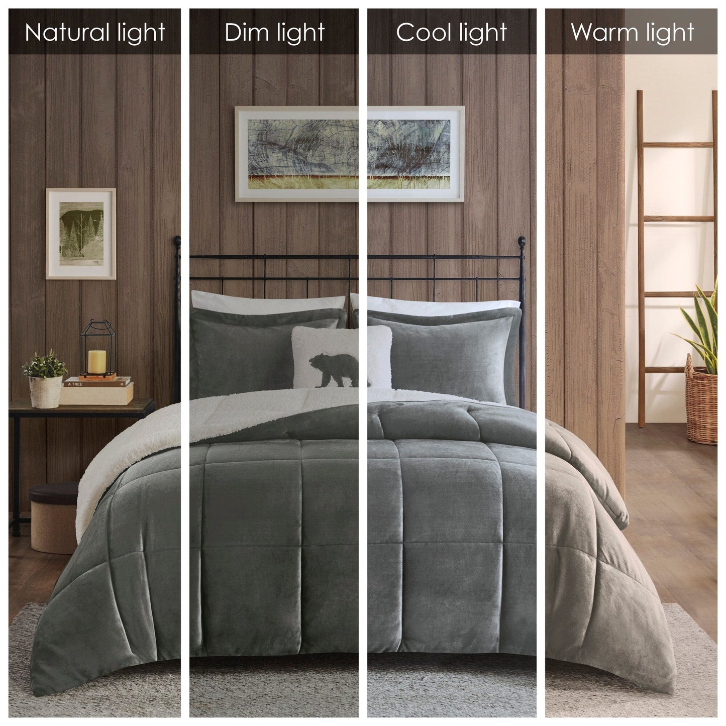 Parure de couette Woolrich Alton en duvet synthétique et sherpa