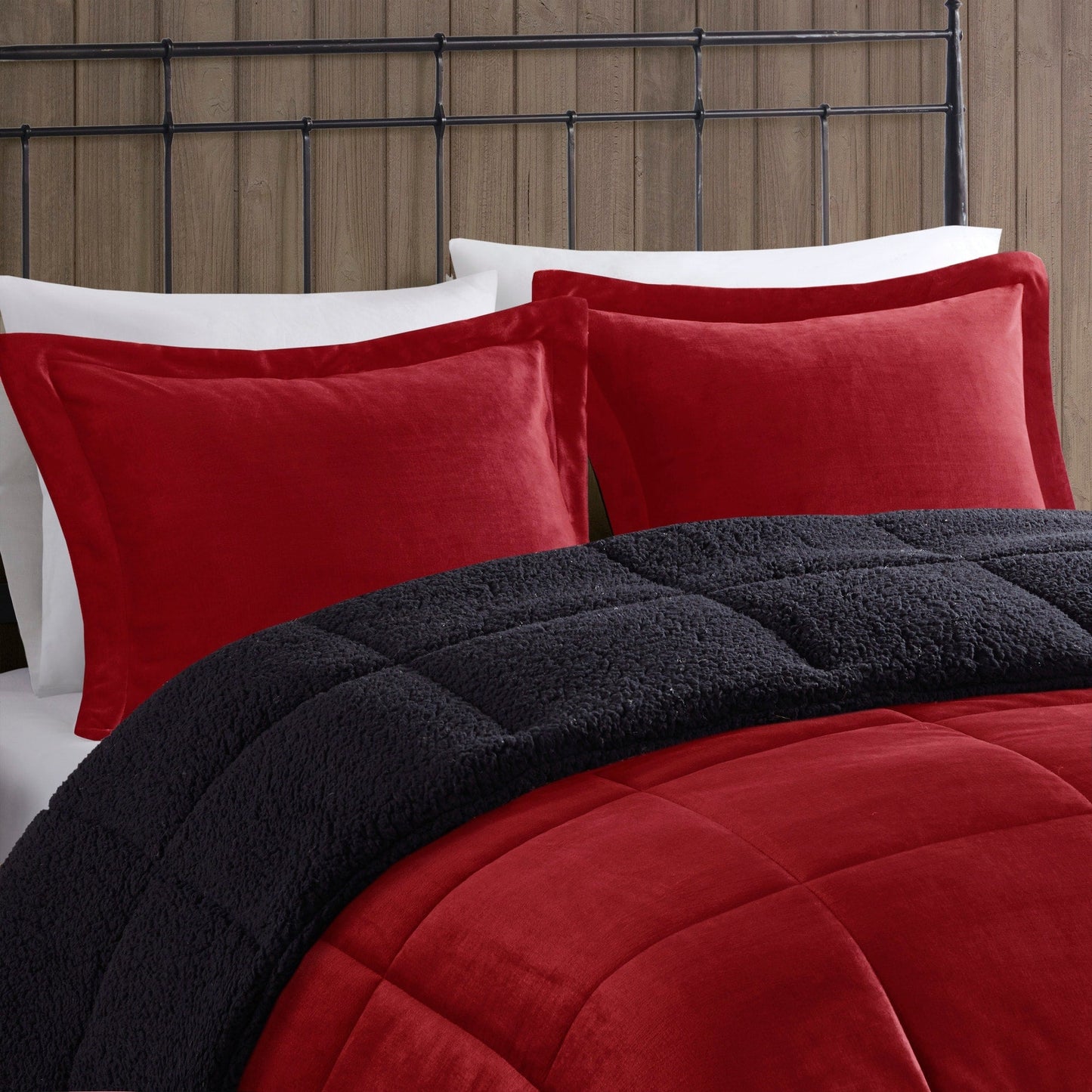 Parure de couette Woolrich Alton en duvet synthétique et sherpa