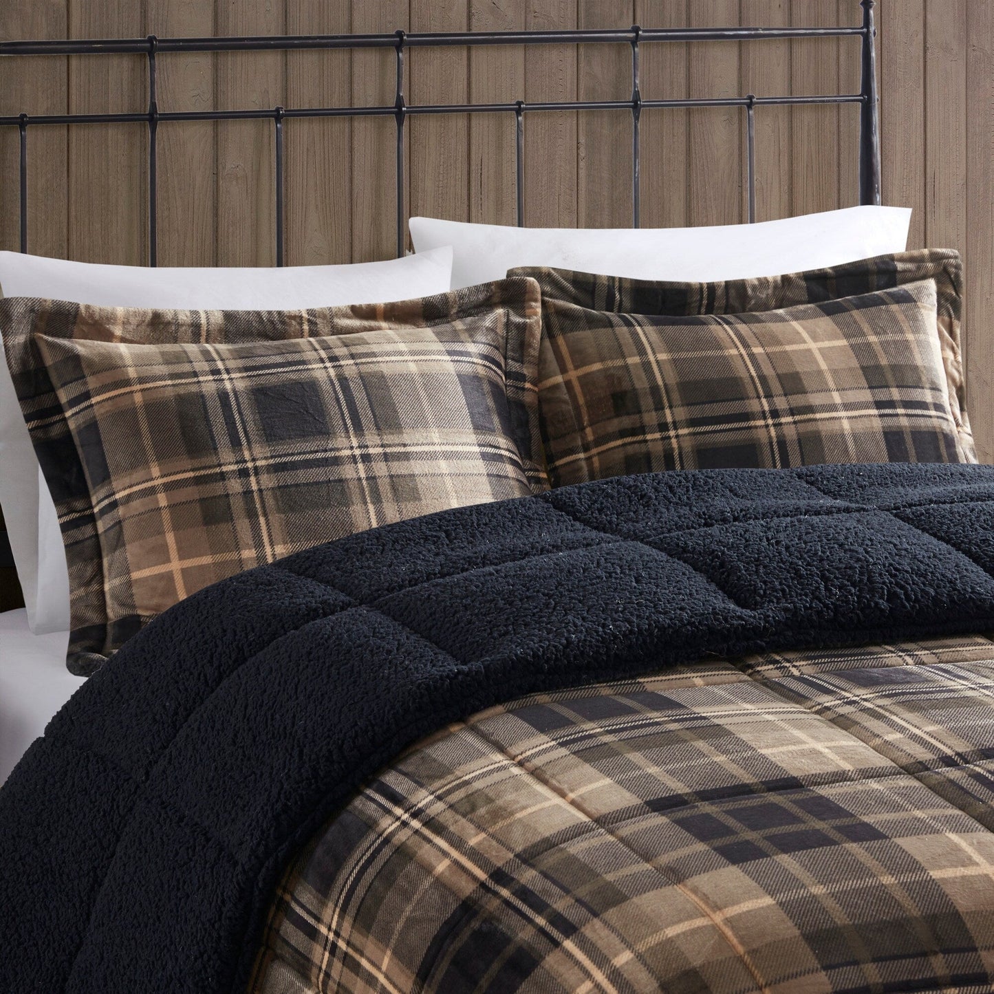 Parure de couette Woolrich Alton en duvet synthétique et sherpa