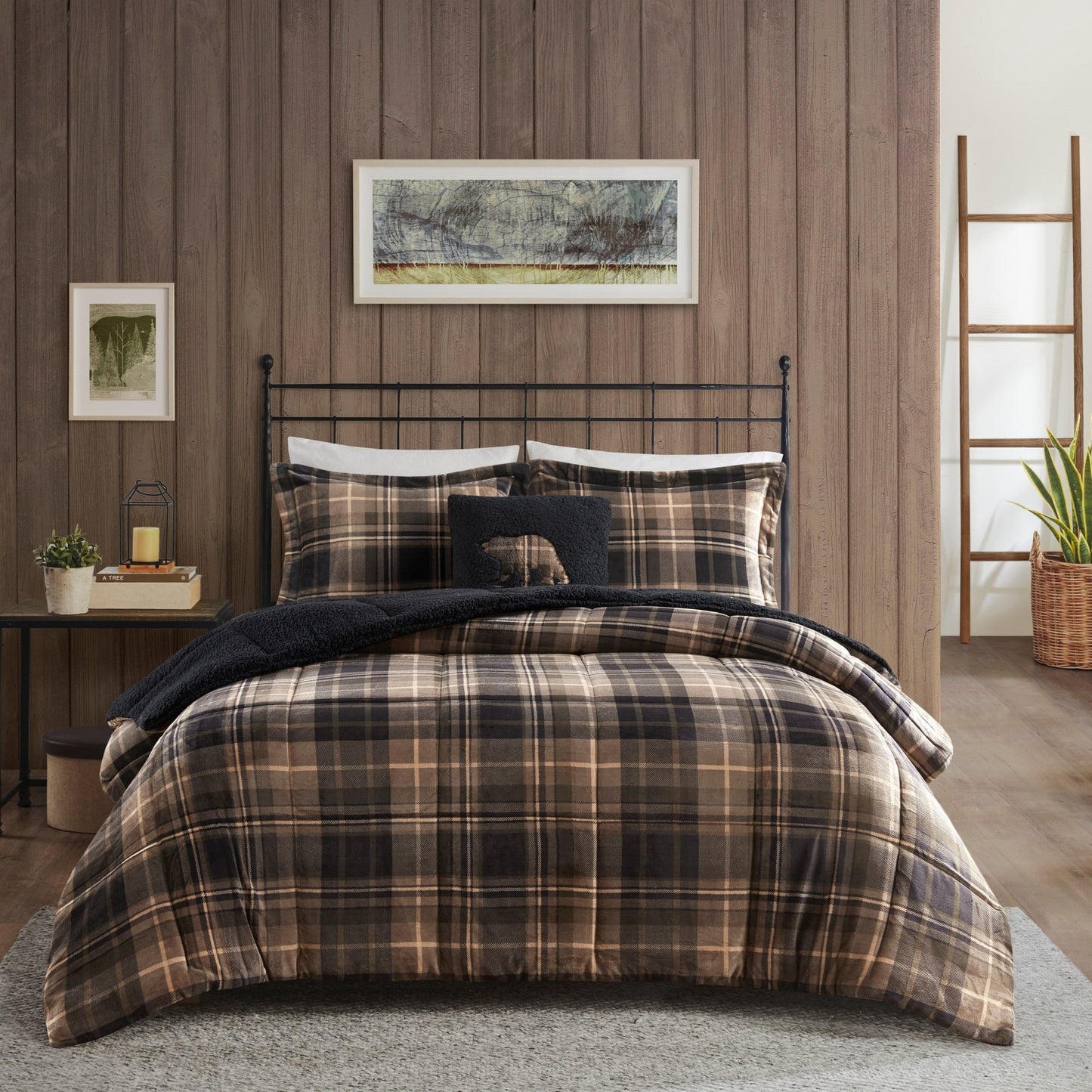 Parure de couette Woolrich Alton en duvet synthétique et sherpa