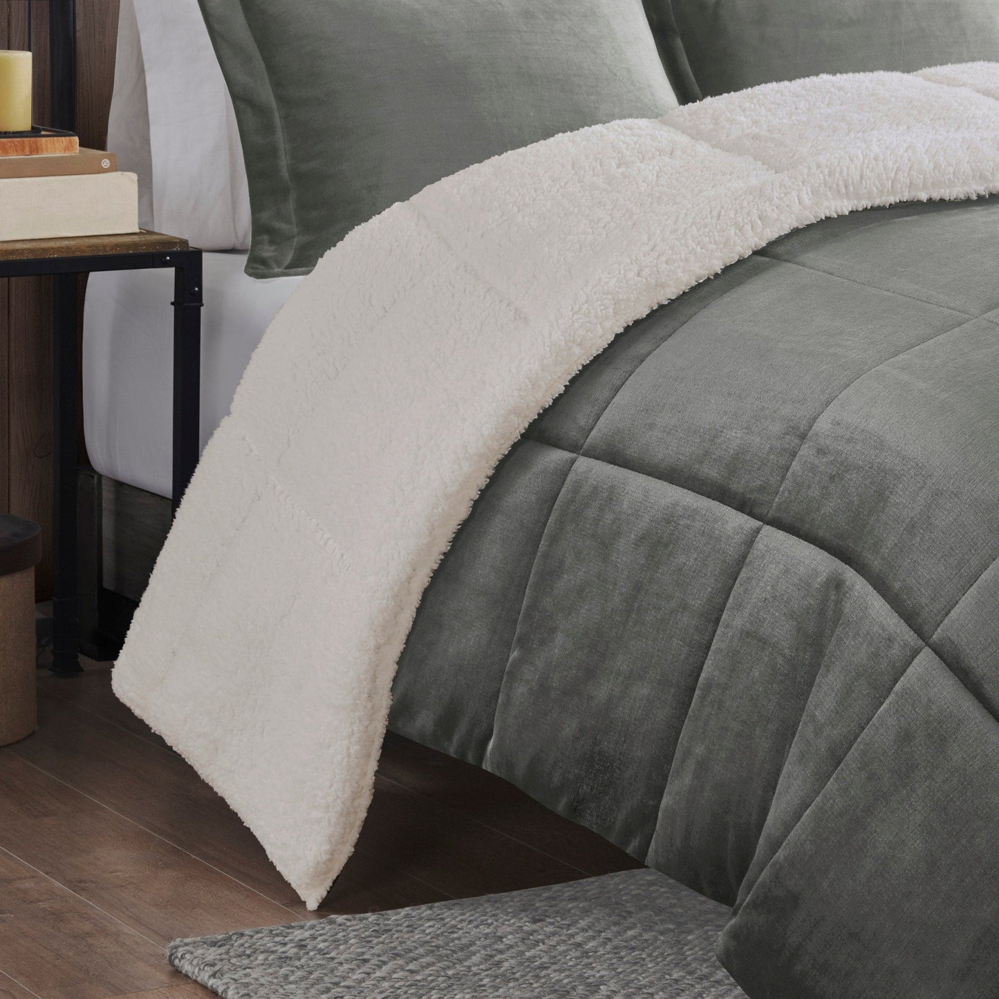 Parure de couette Woolrich Alton en duvet synthétique et sherpa