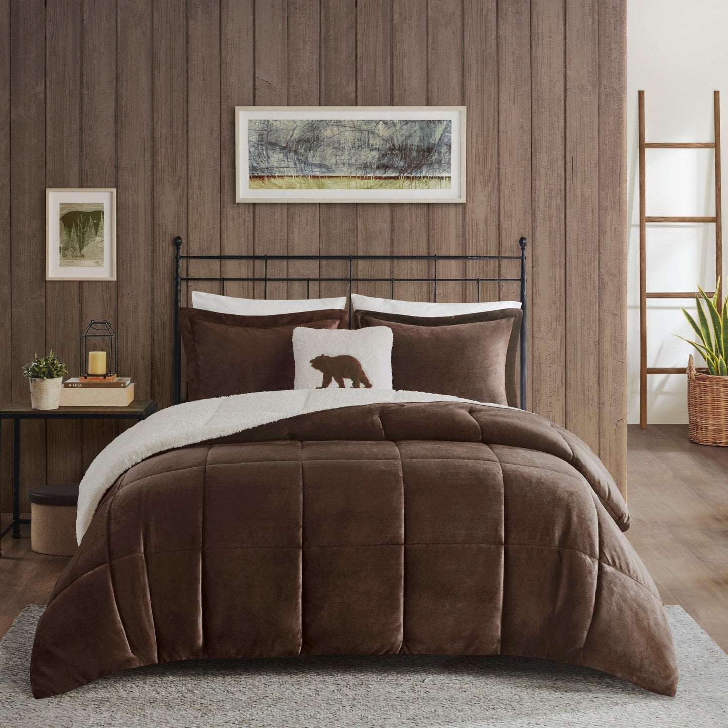 Parure de couette Woolrich Alton en duvet synthétique et sherpa