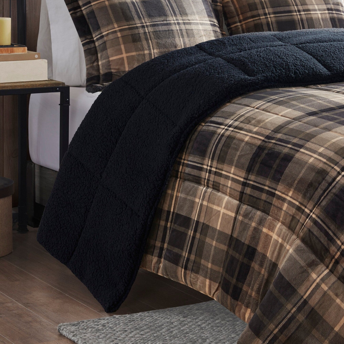 Parure de couette Woolrich Alton en duvet synthétique et sherpa
