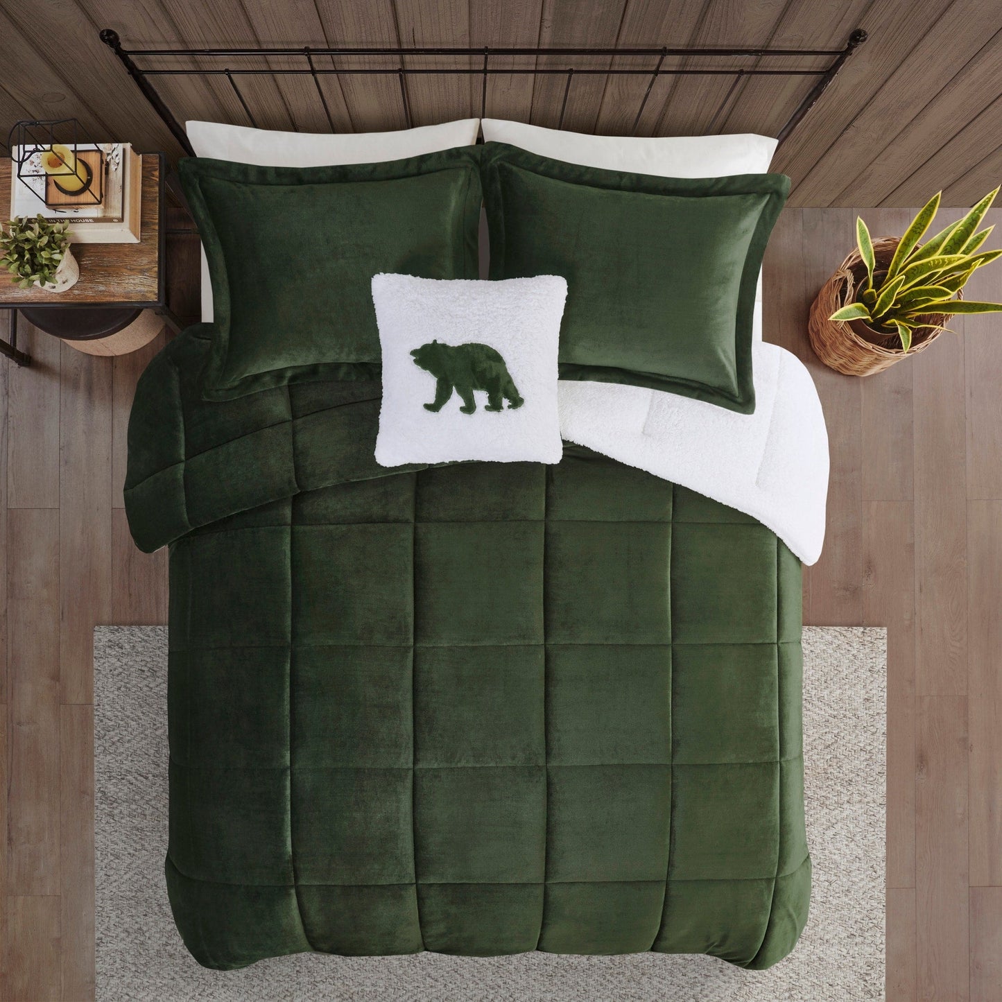 Parure de couette Woolrich Alton en duvet synthétique et sherpa