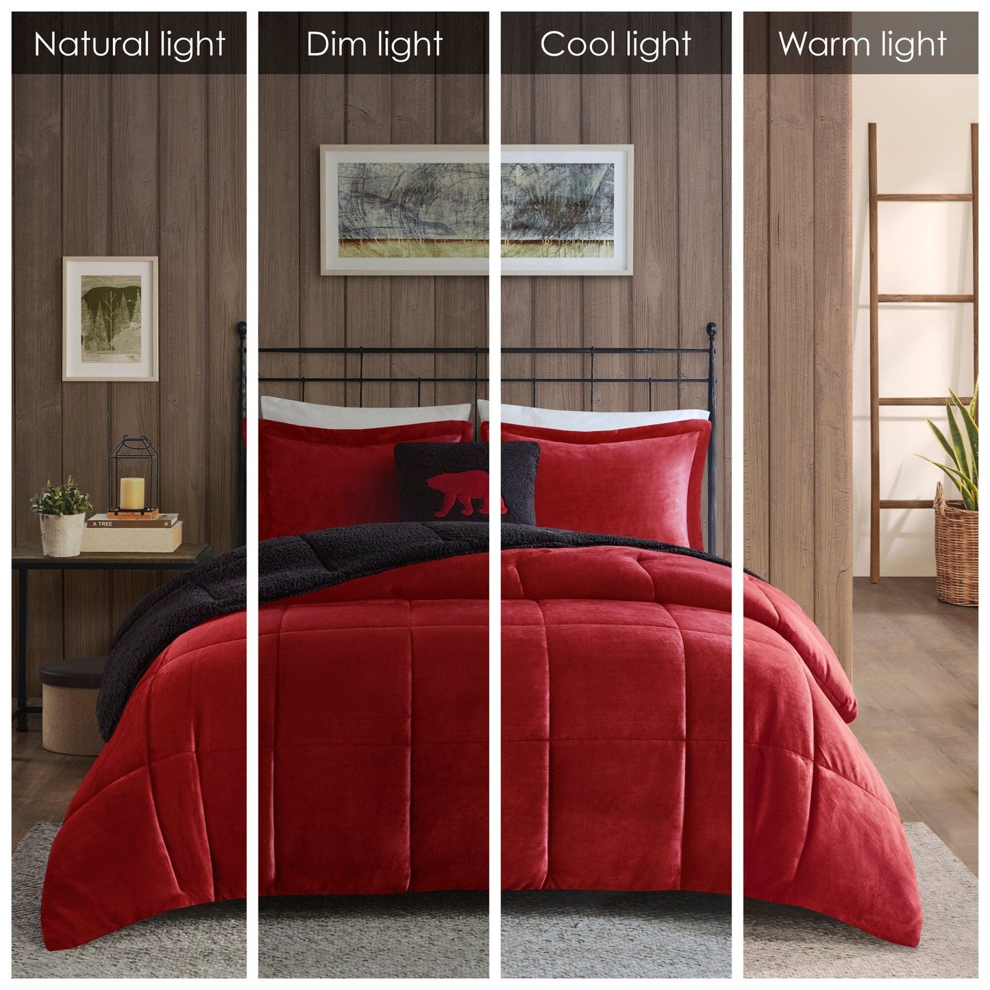 Parure de couette Woolrich Alton en duvet synthétique et sherpa