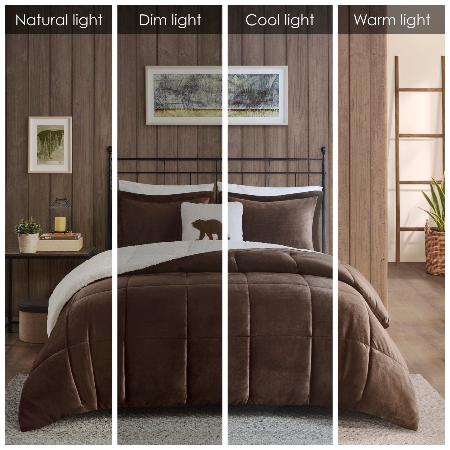 Parure de couette Woolrich Alton en duvet synthétique et sherpa