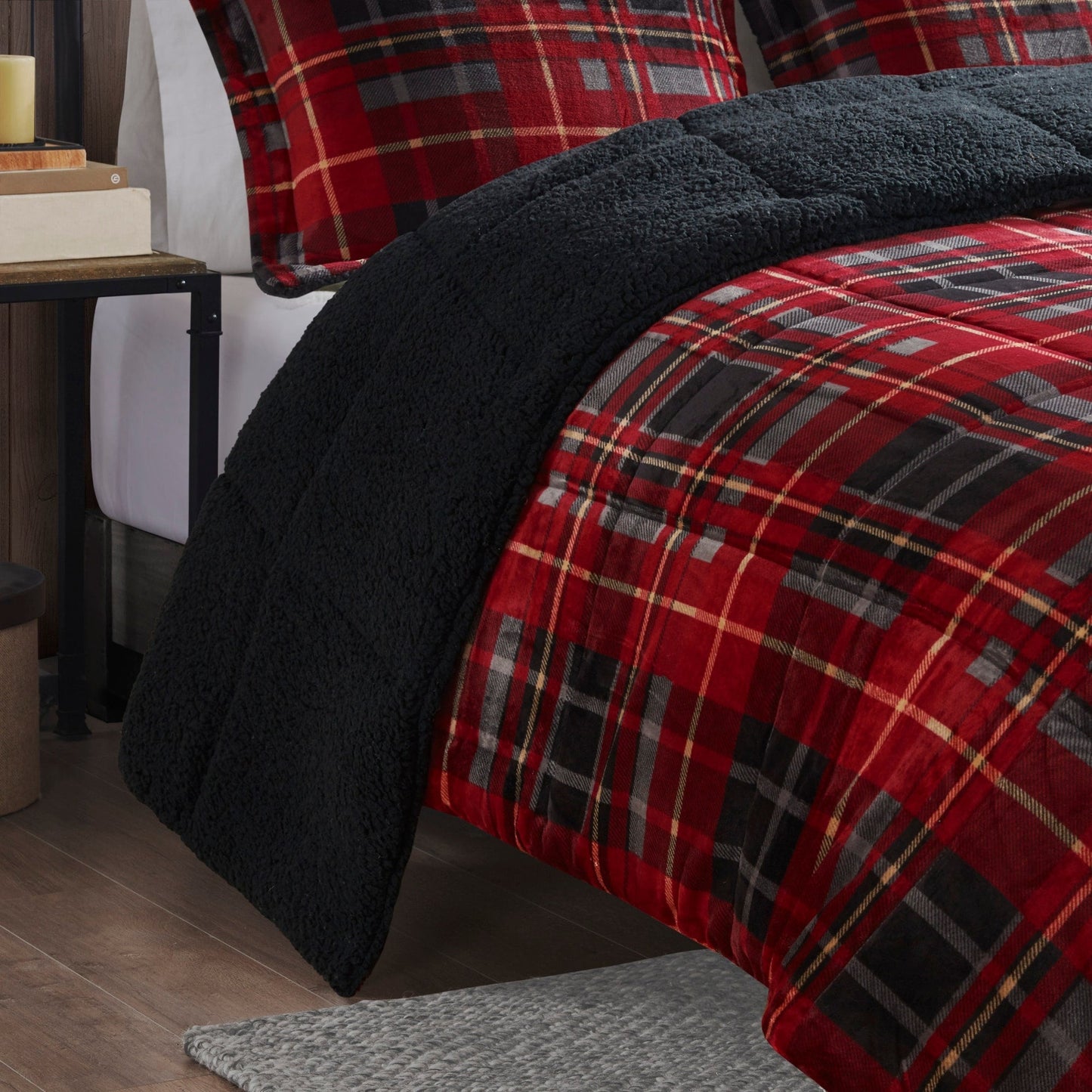 Parure de couette Woolrich Alton en duvet synthétique et sherpa