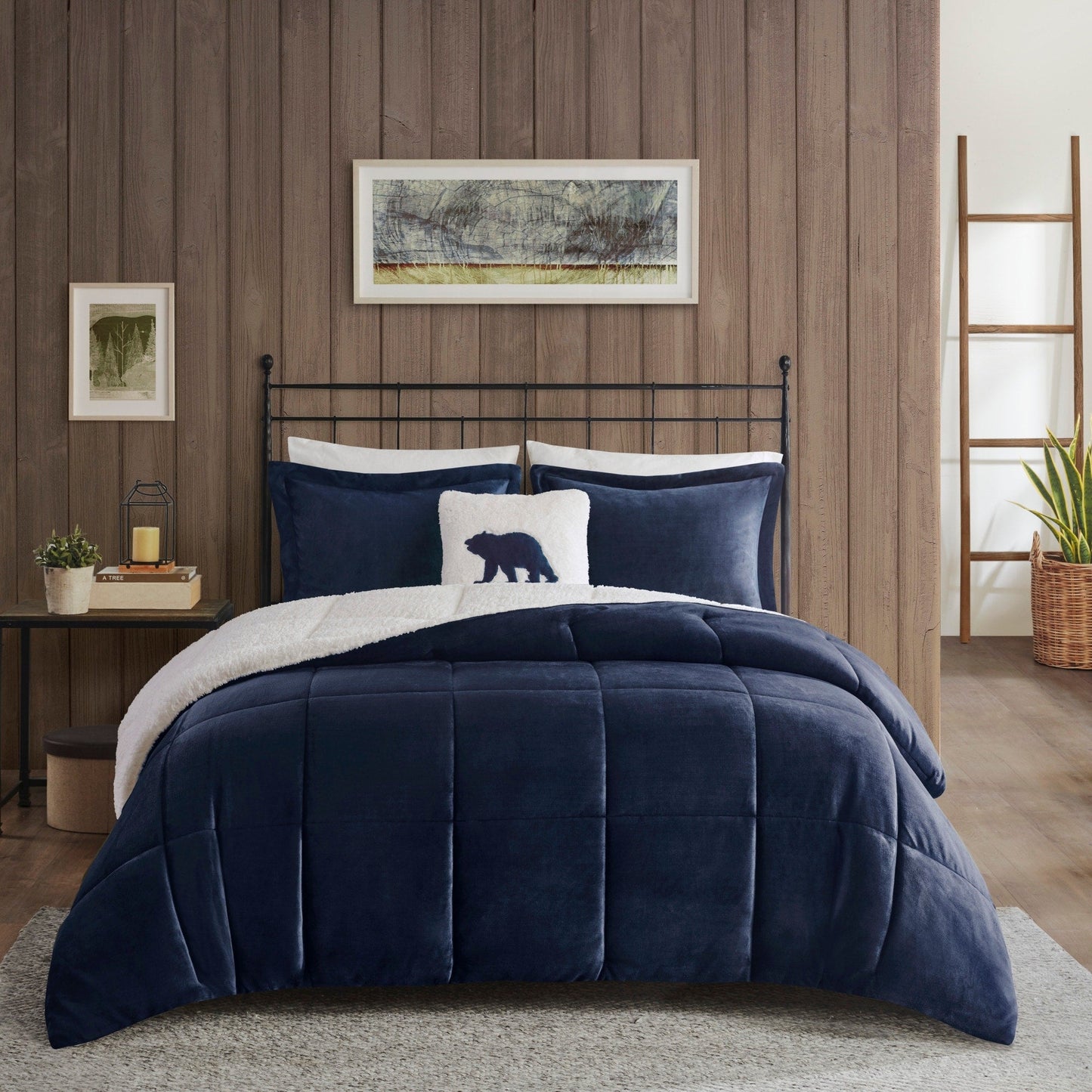 Parure de couette Woolrich Alton en duvet synthétique et sherpa