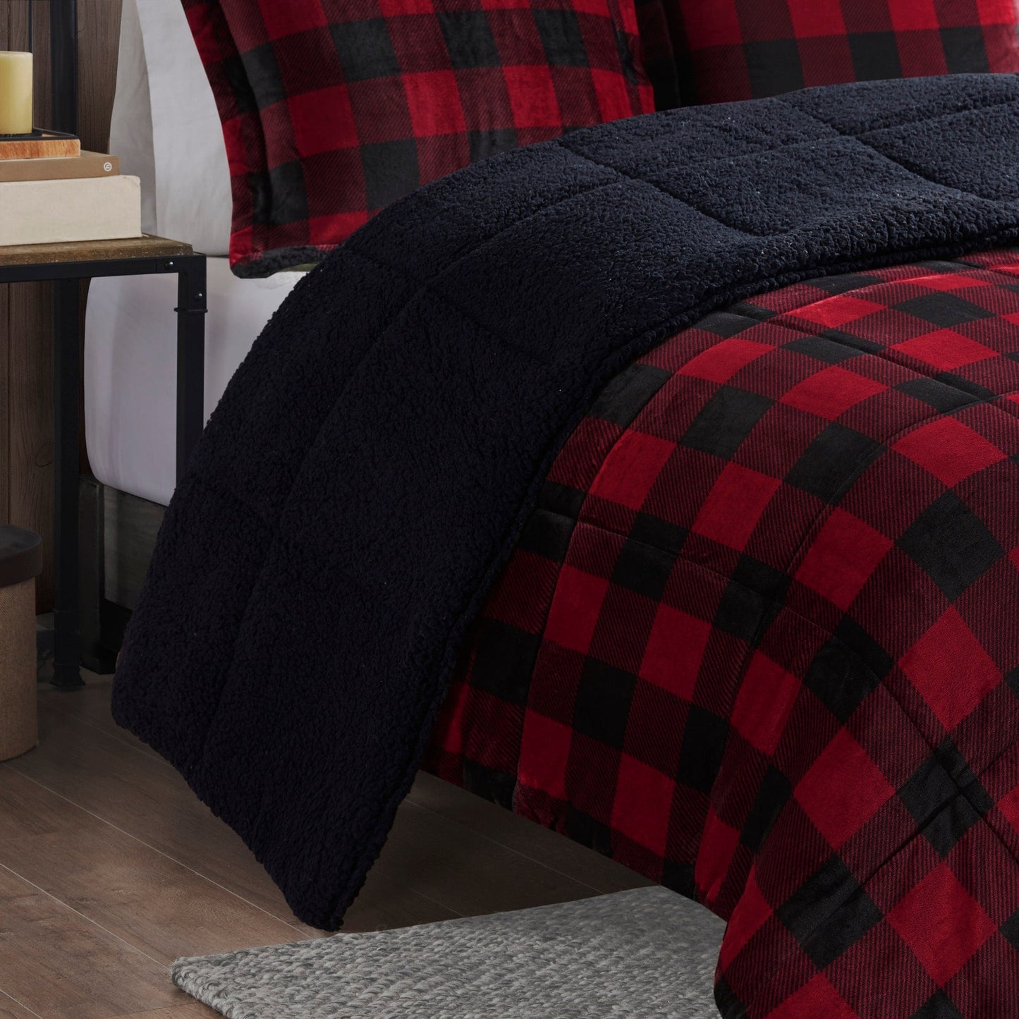 Parure de couette Woolrich Alton en duvet synthétique et sherpa