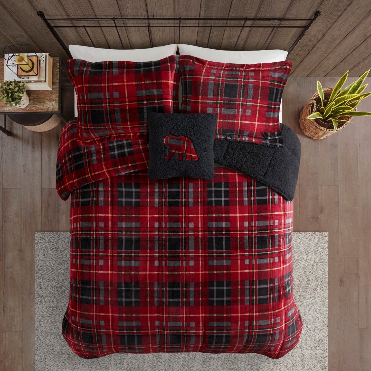 Parure de couette Woolrich Alton en duvet synthétique et sherpa