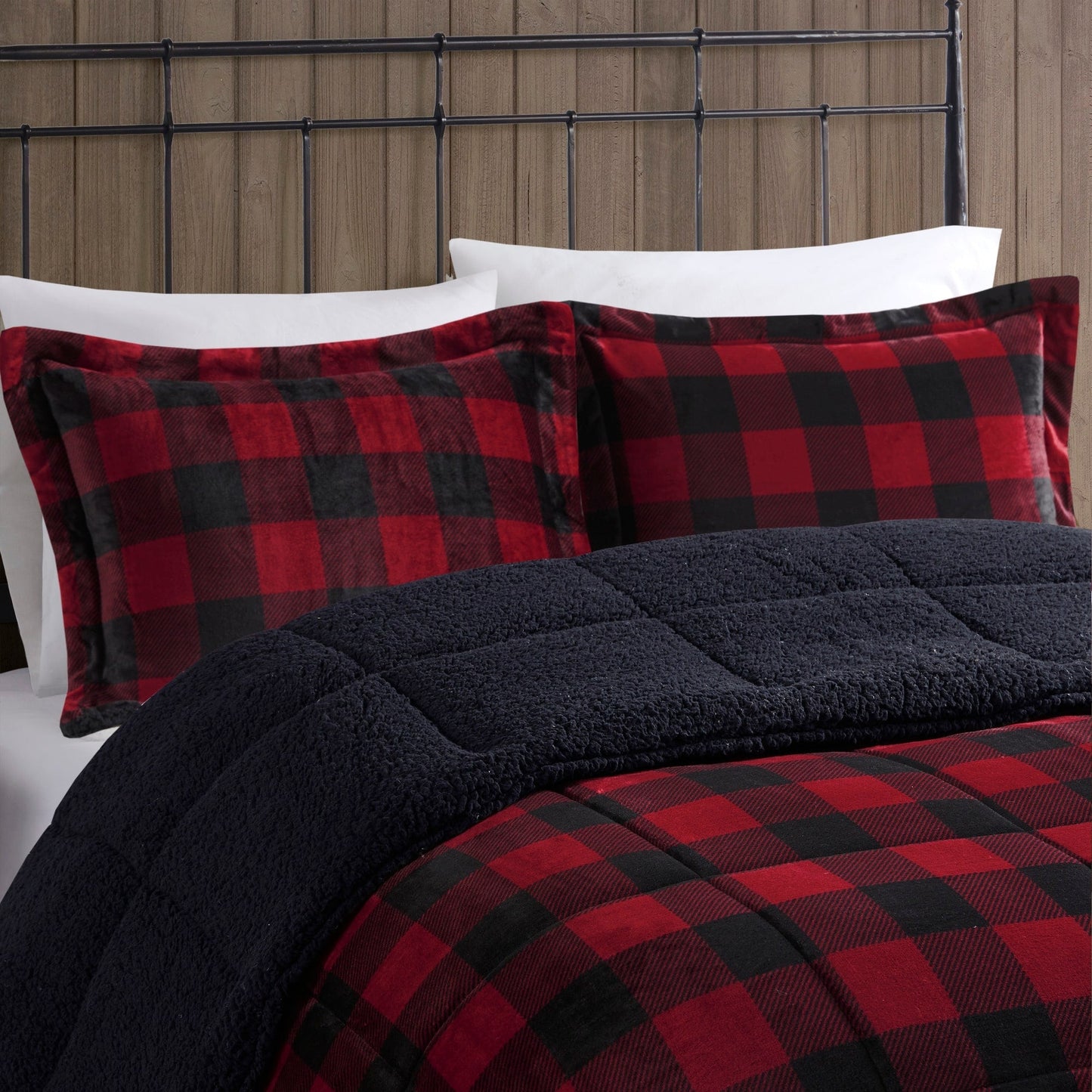 Parure de couette Woolrich Alton en duvet synthétique et sherpa