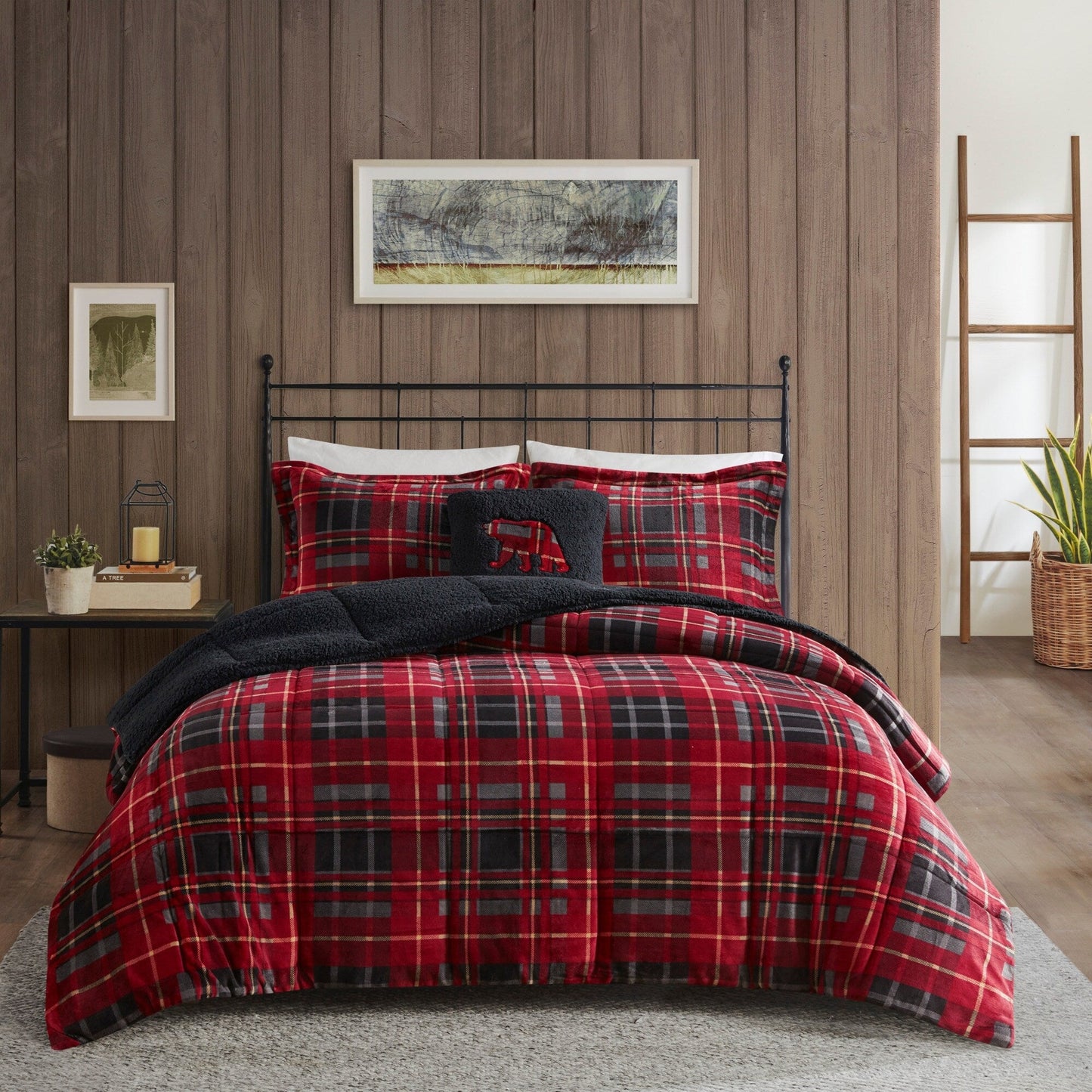 Parure de couette Woolrich Alton en duvet synthétique et sherpa