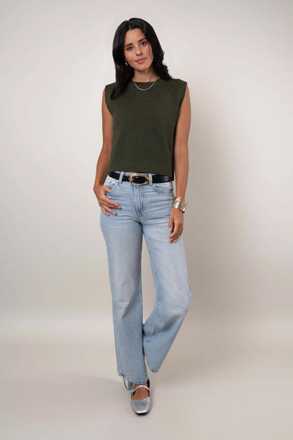 The Sleeveless Crewneck Top