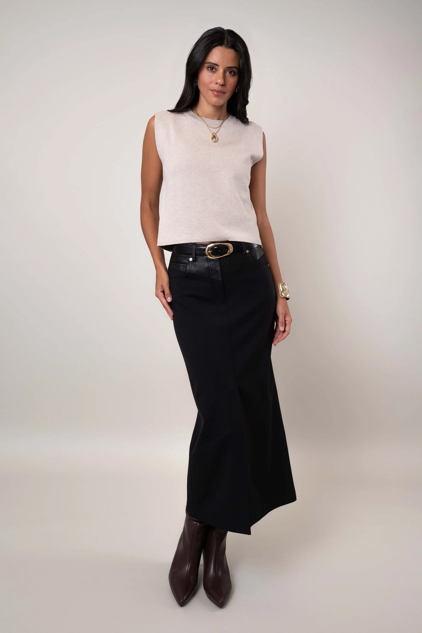 The Sleeveless Crewneck Top