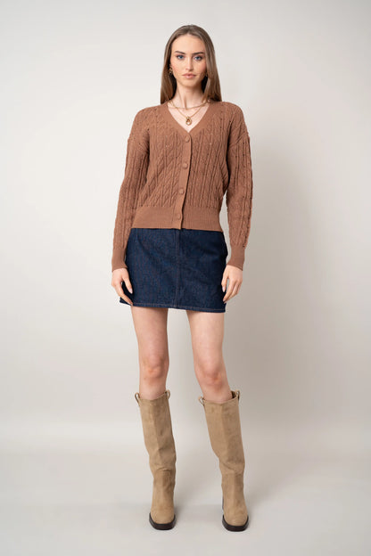 The Textured Pointelle Cardigan