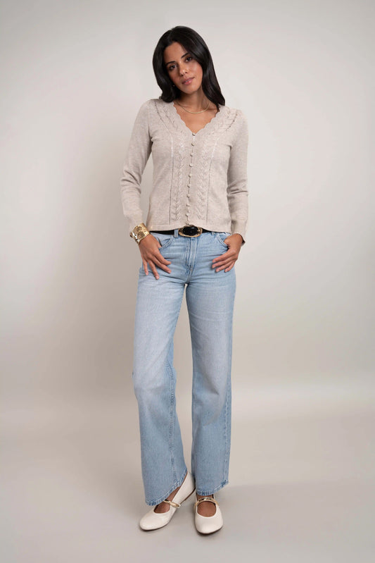 The Scallop Trim Cardigan