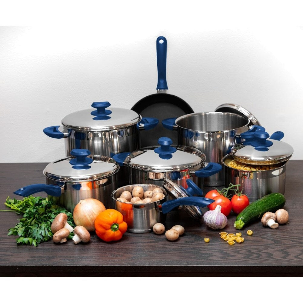 Marmite à sauce professionnelle YBM Home en acier inoxydable 18/10, avec couvercle et base capsule triple épaisseur, compatible induction, avec poignée