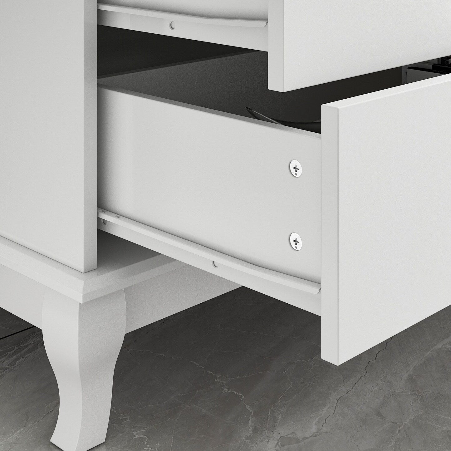 Commode double blanche à 10 tiroirs pour chambre à coucher, grand espace de rangement