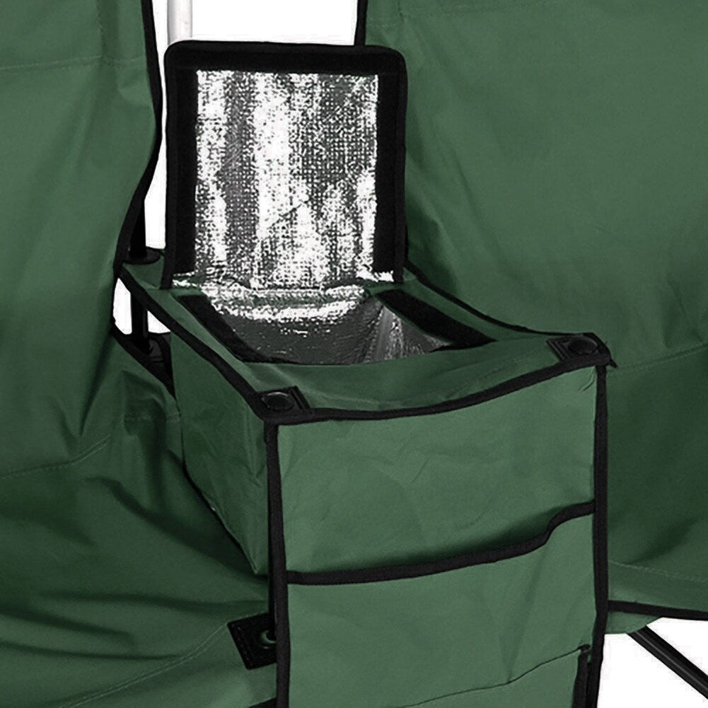 Chaise pliante double portable GoTeam avec parapluie amovible, sac isotherme et étui de transport
