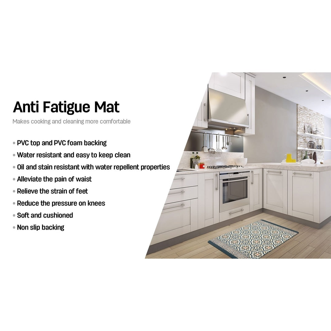 World Rug Gallery Kitchen Durable Anti Fatigue Standing Mat