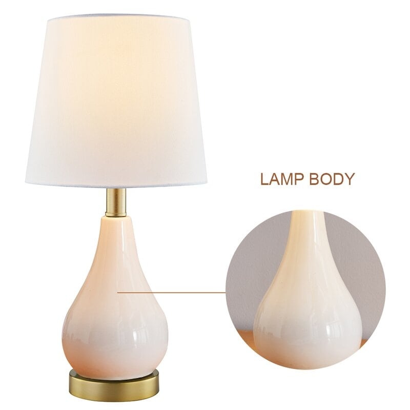 Ensemble de lampes de table 17,5 avec USB (lot de 2)
