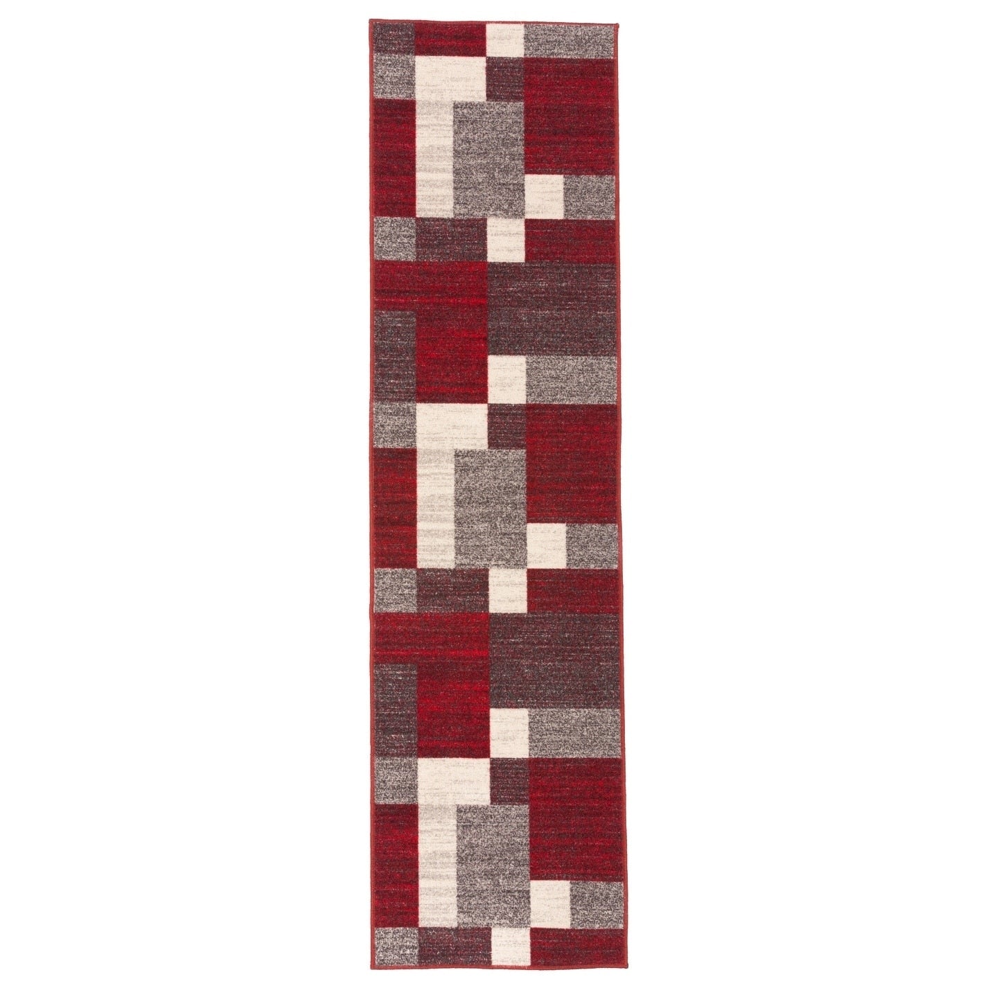 Tapis antidérapant au design moderne de boîtes de la World Rug Gallery