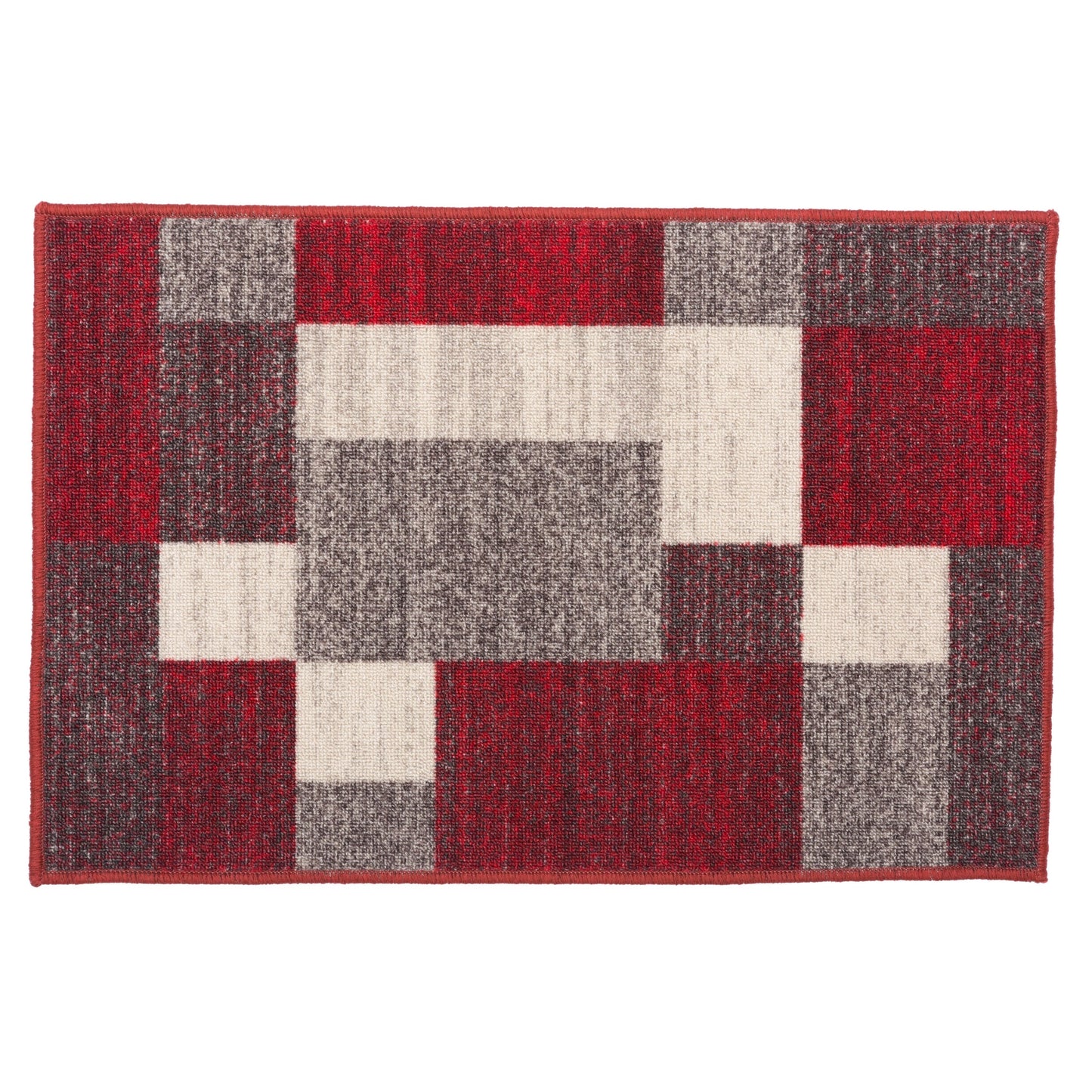 Tapis antidérapant au design moderne de boîtes de la World Rug Gallery