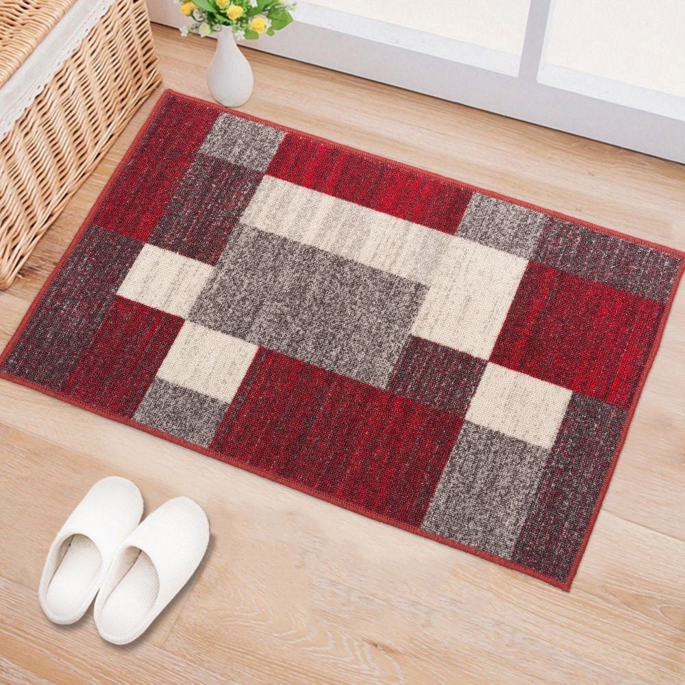 Tapis antidérapant au design moderne de boîtes de la World Rug Gallery
