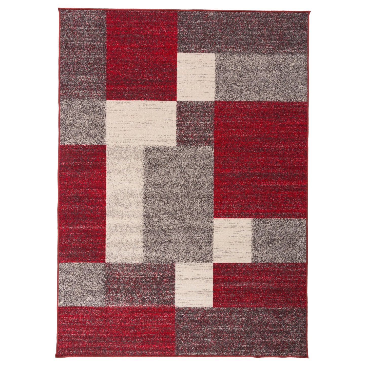 Tapis antidérapant au design moderne de boîtes de la World Rug Gallery