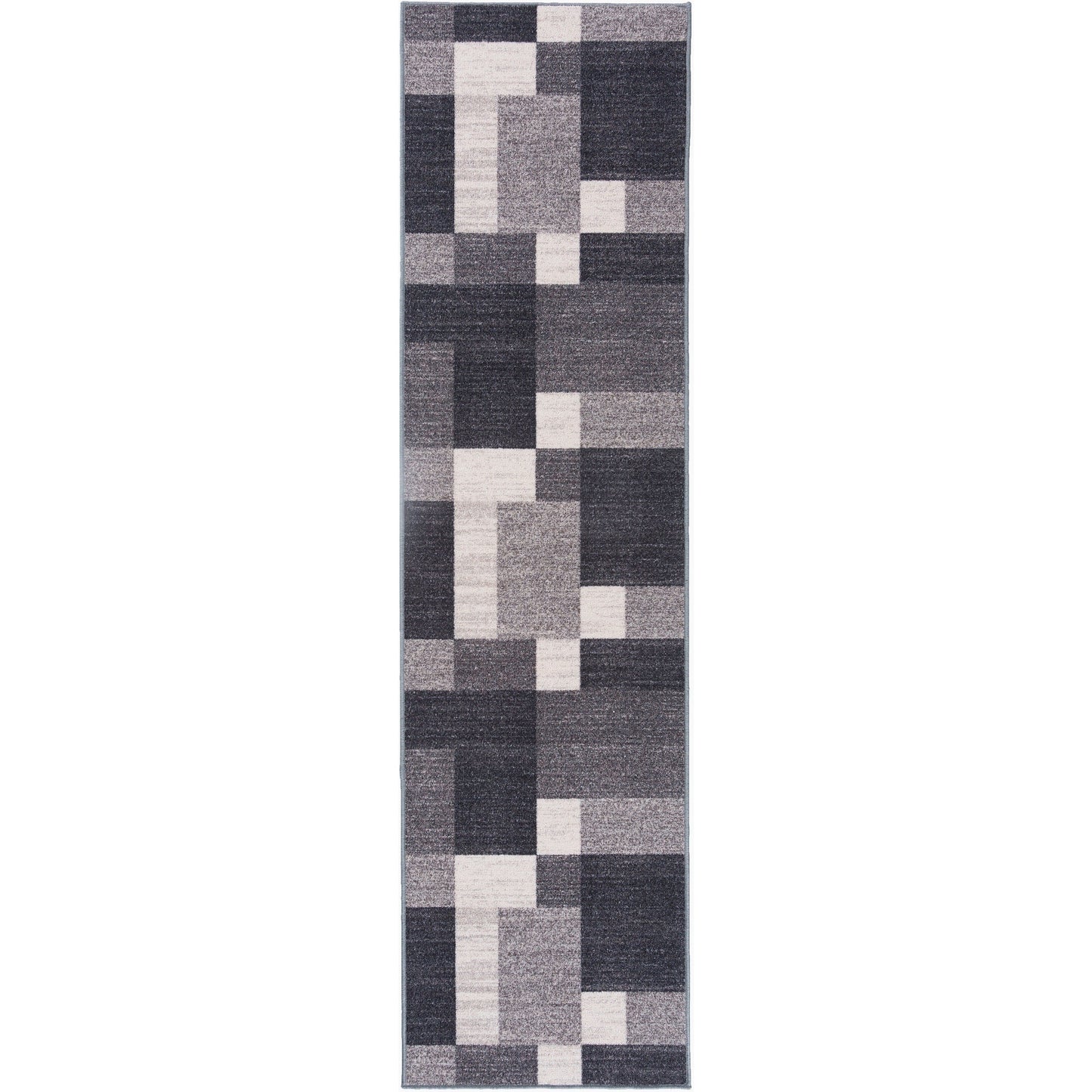 Tapis antidérapant au design moderne de boîtes de la World Rug Gallery