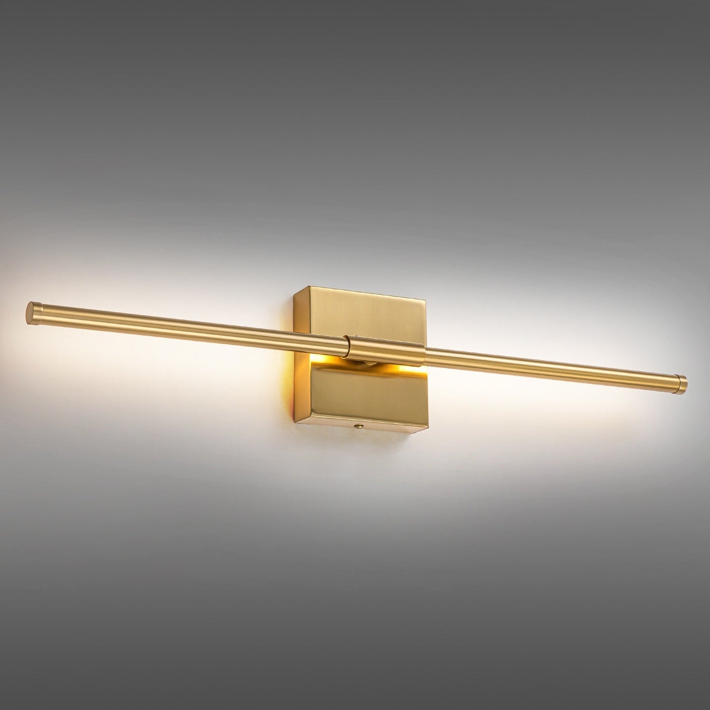 Applique murale de salle de bain à 1 lumière, linéaire et moderne, à intensité variable, à DEL intégrée, de 23,6 po