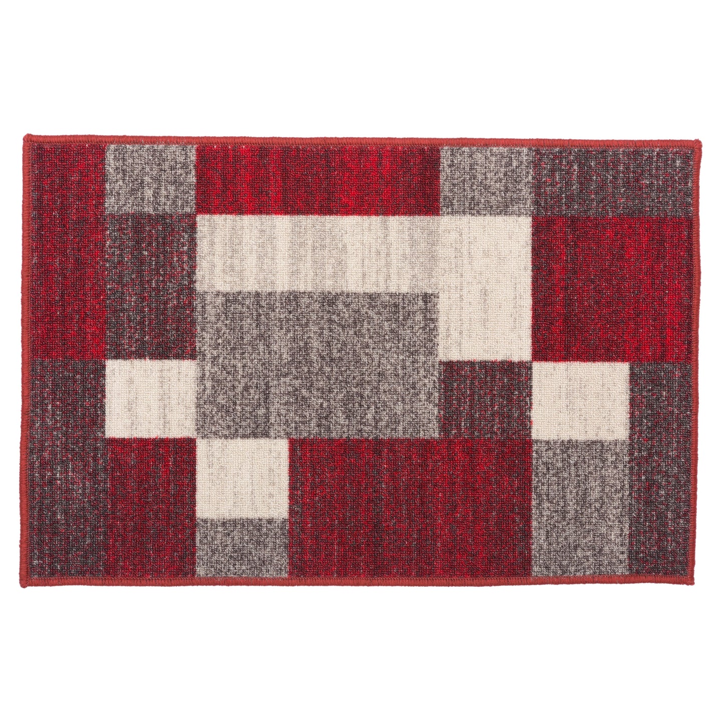 Tapis antidérapant au design moderne de boîtes de la World Rug Gallery