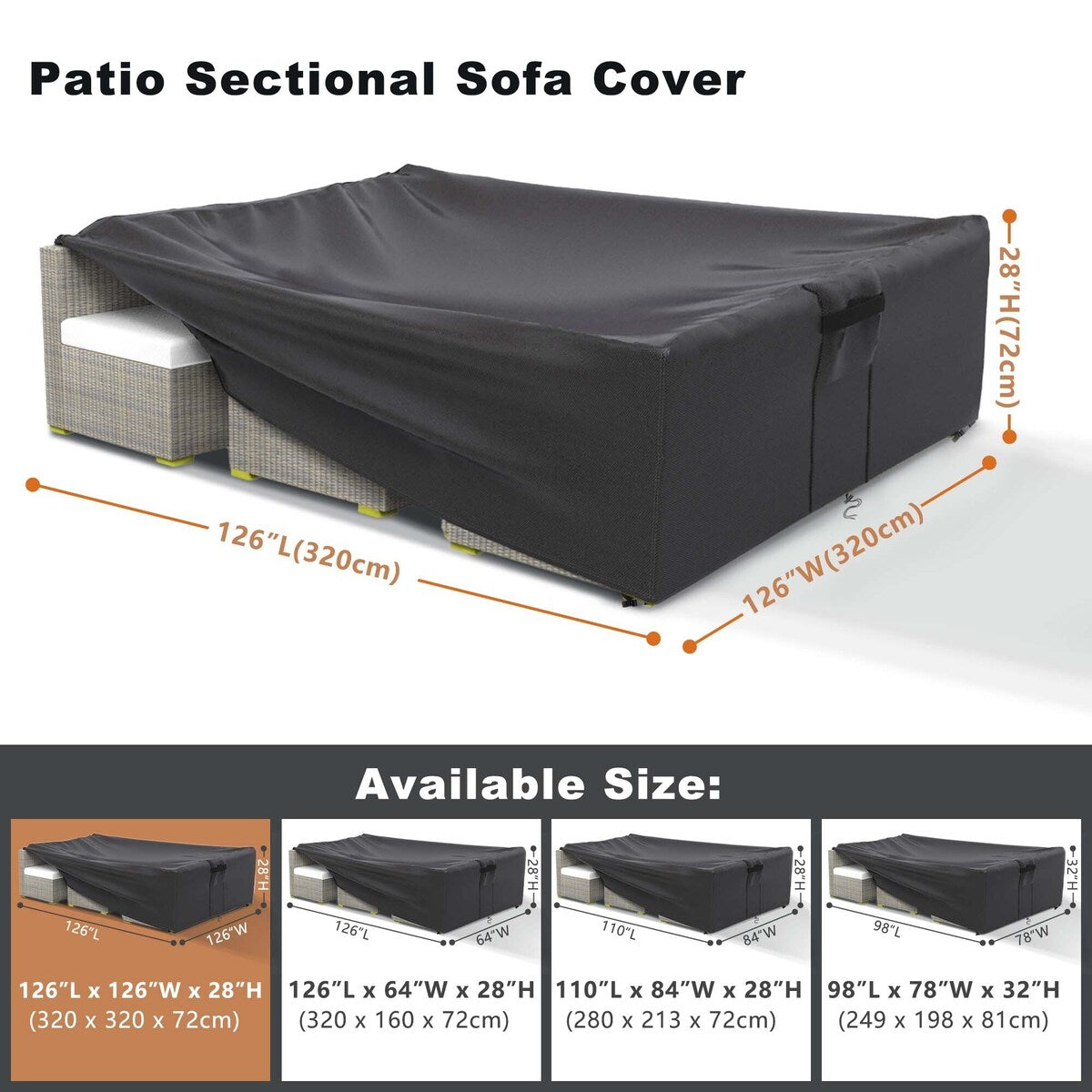 Housse de protection imperméable pour meubles de jardin et canapé d'extérieur