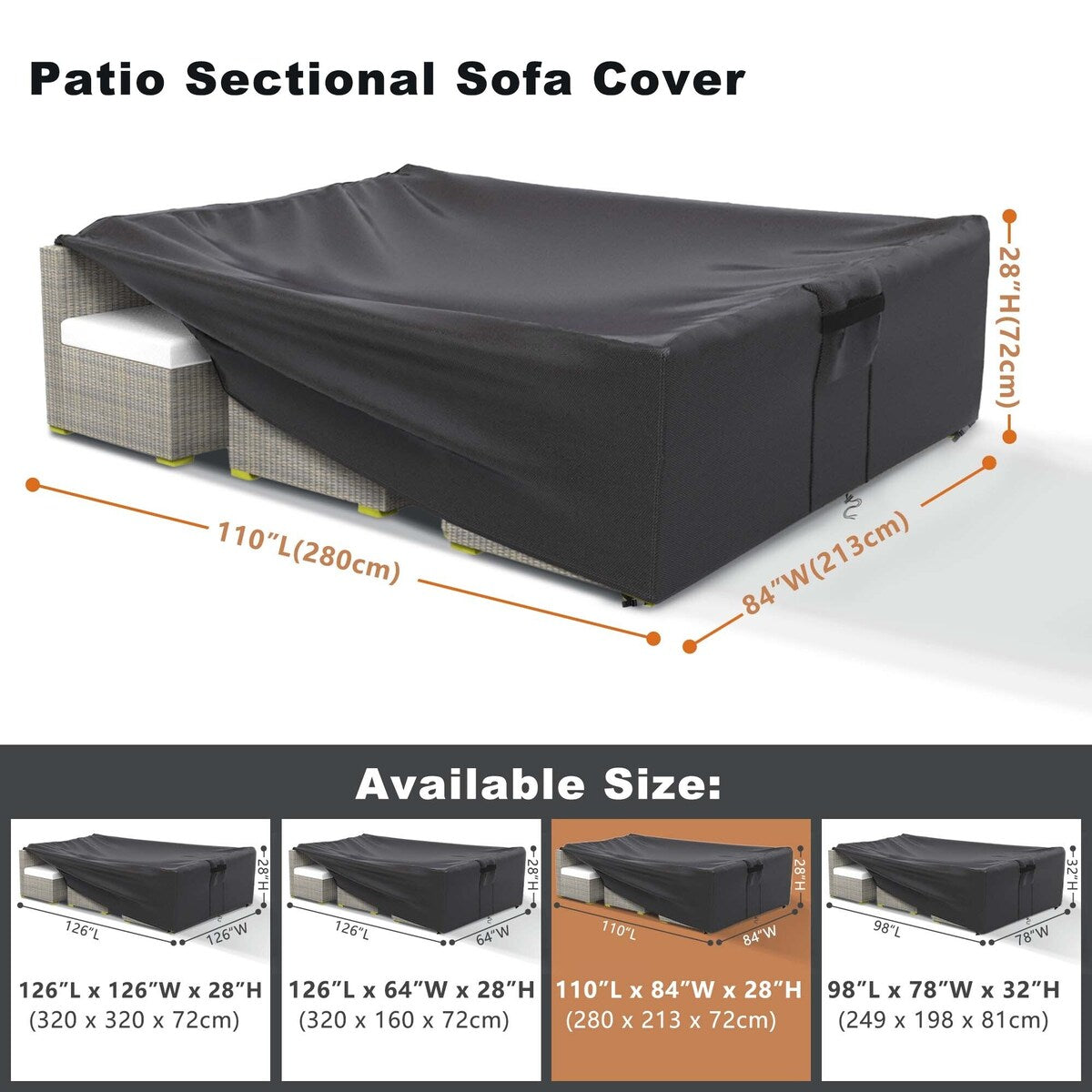 Housse de protection imperméable pour meubles de jardin et canapé d'extérieur