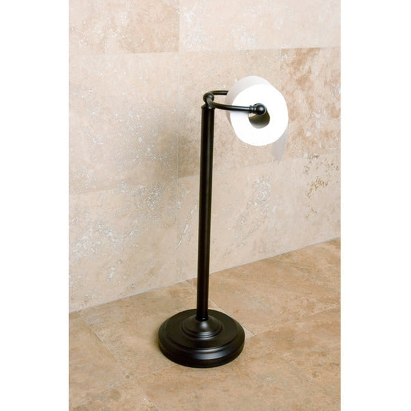 Porte-papier toilette vintage sur pied - Bronze huilé