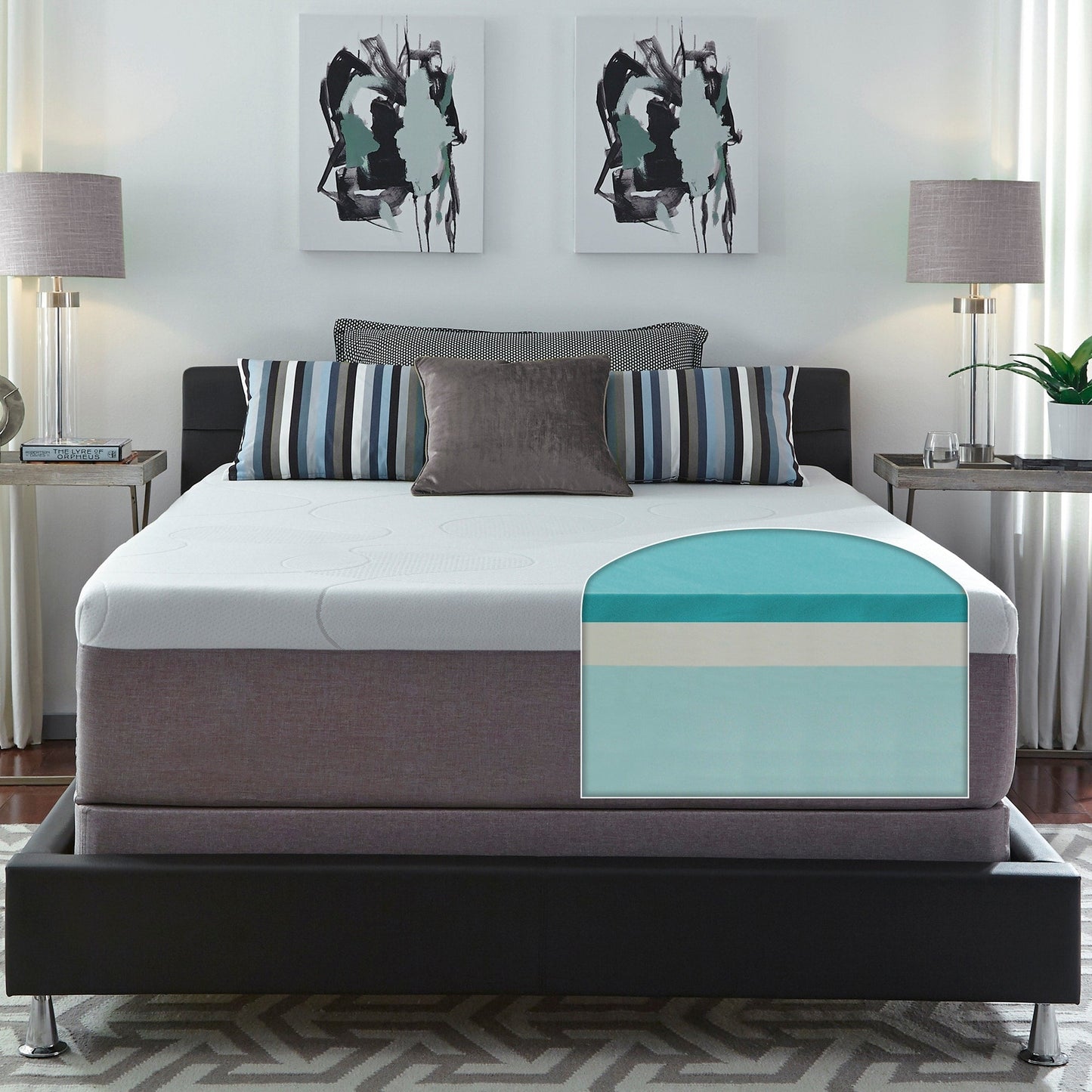 Matelas Slumber Solutions 14 pouces en mousse à mémoire de forme gel Choisissez votre confort - Blanc