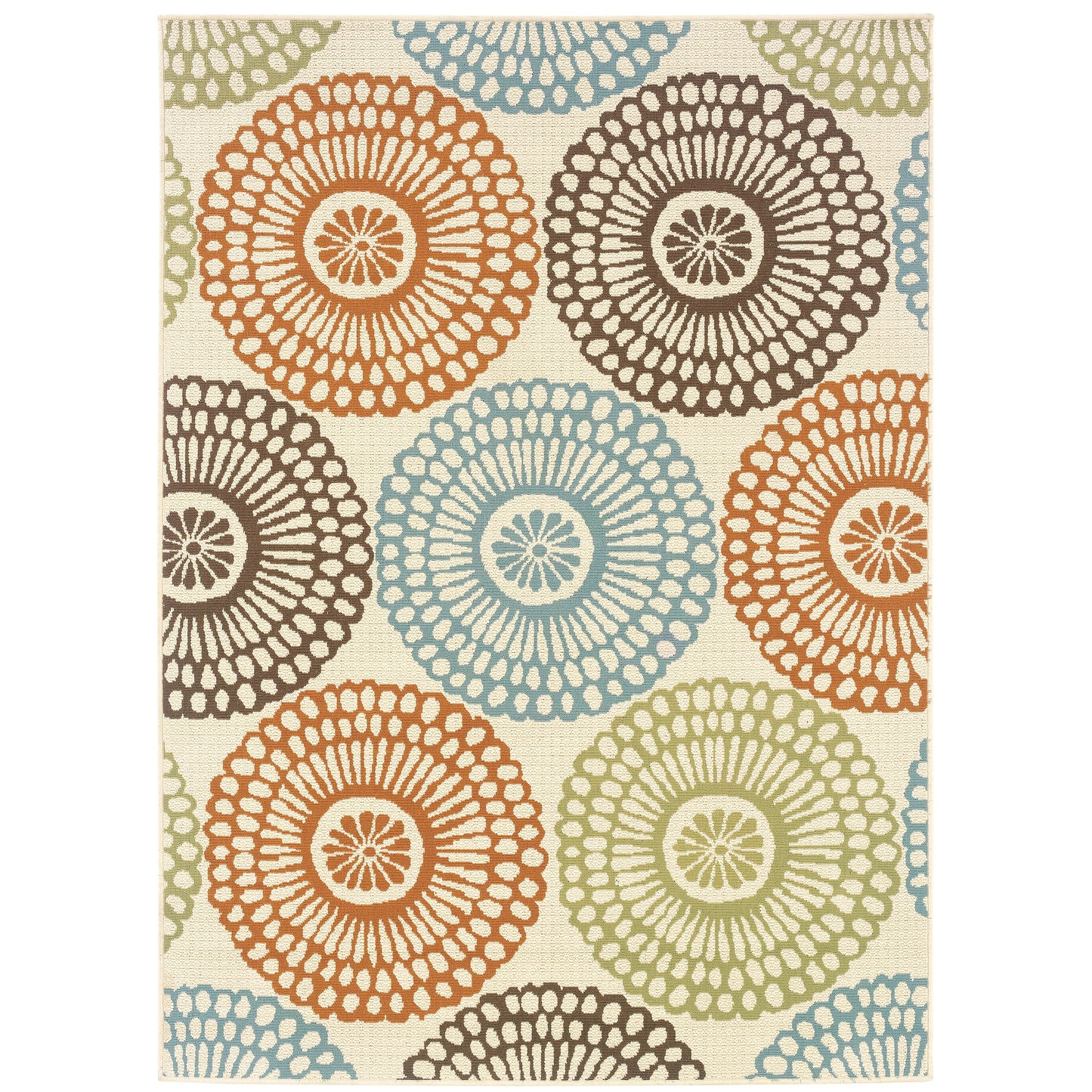 Tapis d'intérieur et d'extérieur multicolore Vista Home Malta Medallions