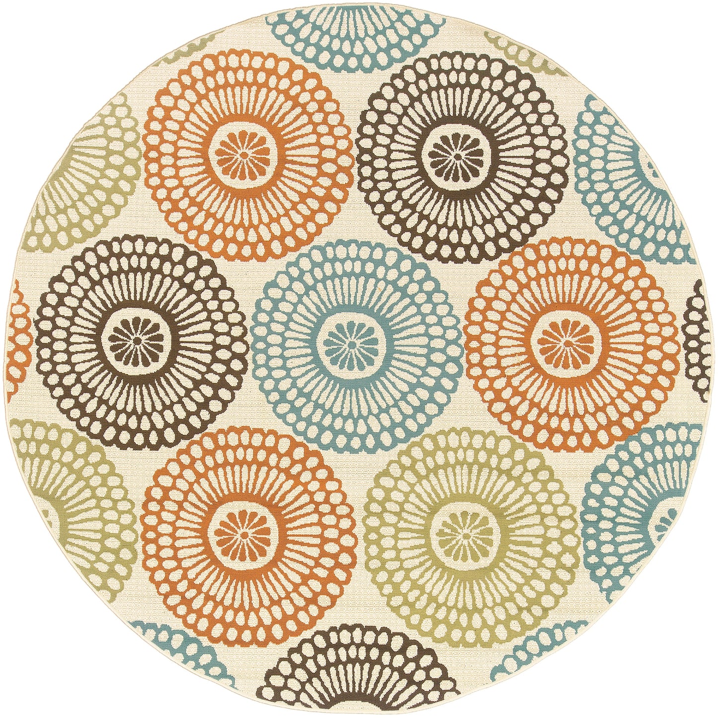 Tapis d'intérieur et d'extérieur multicolore Vista Home Malta Medallions