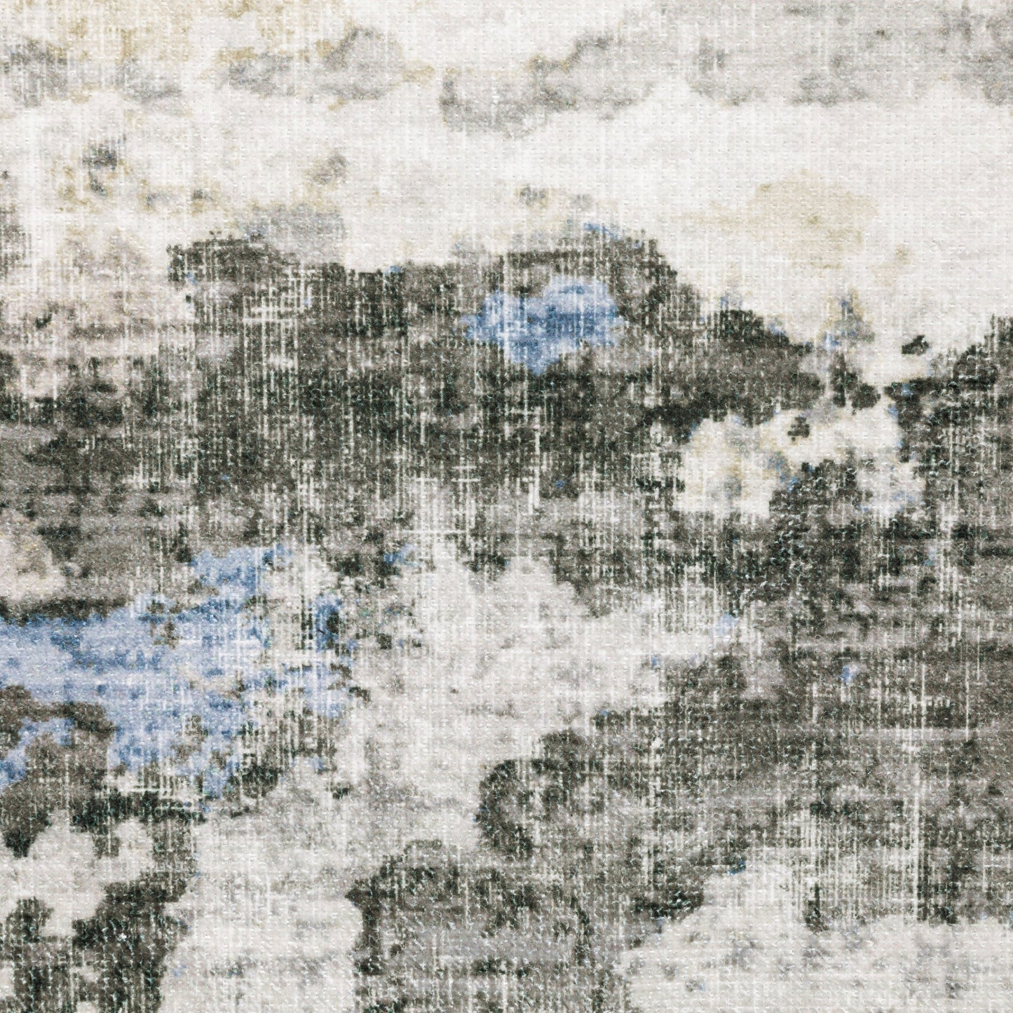 Tapis d'intérieur lavable abstrait gris/bleu Marissa de Vista Home