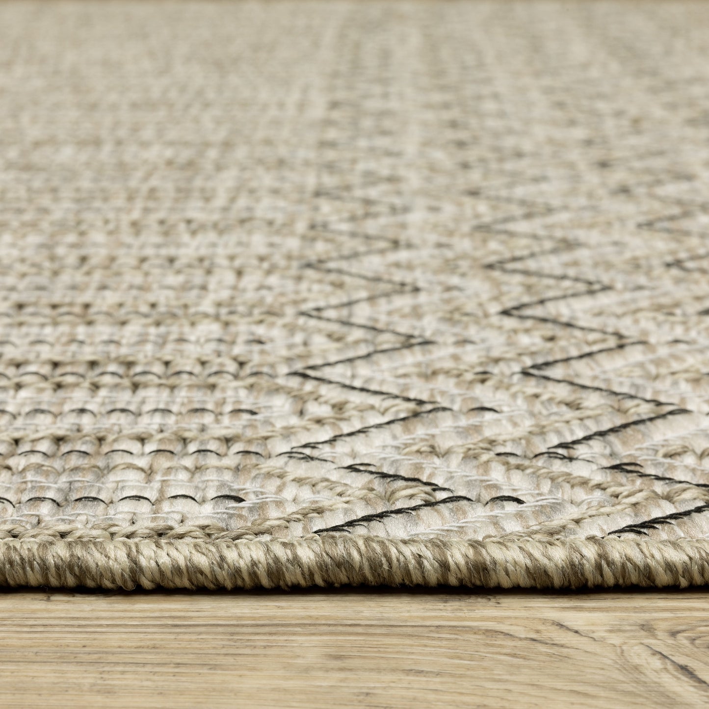 Vista Home Tangelo Geometric Tan/ Black Ultimate Performance Area Rug
