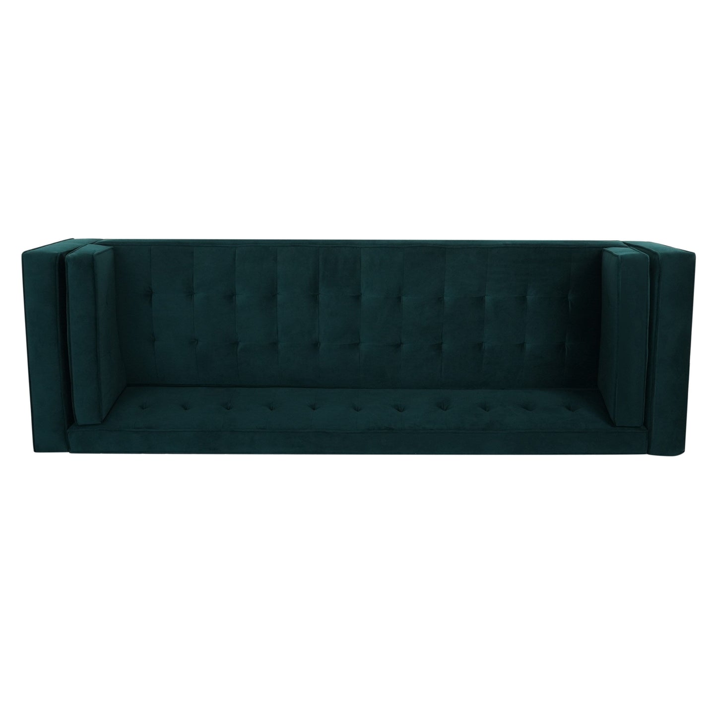 Velvet Button Tufted 3-seater Sofa with Hardwood Frame