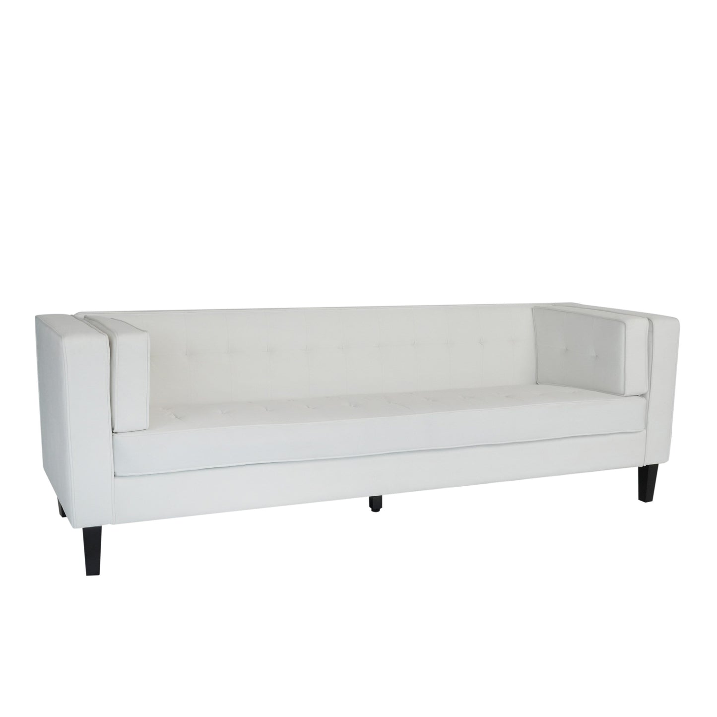 Velvet Button Tufted 3-seater Sofa with Hardwood Frame
