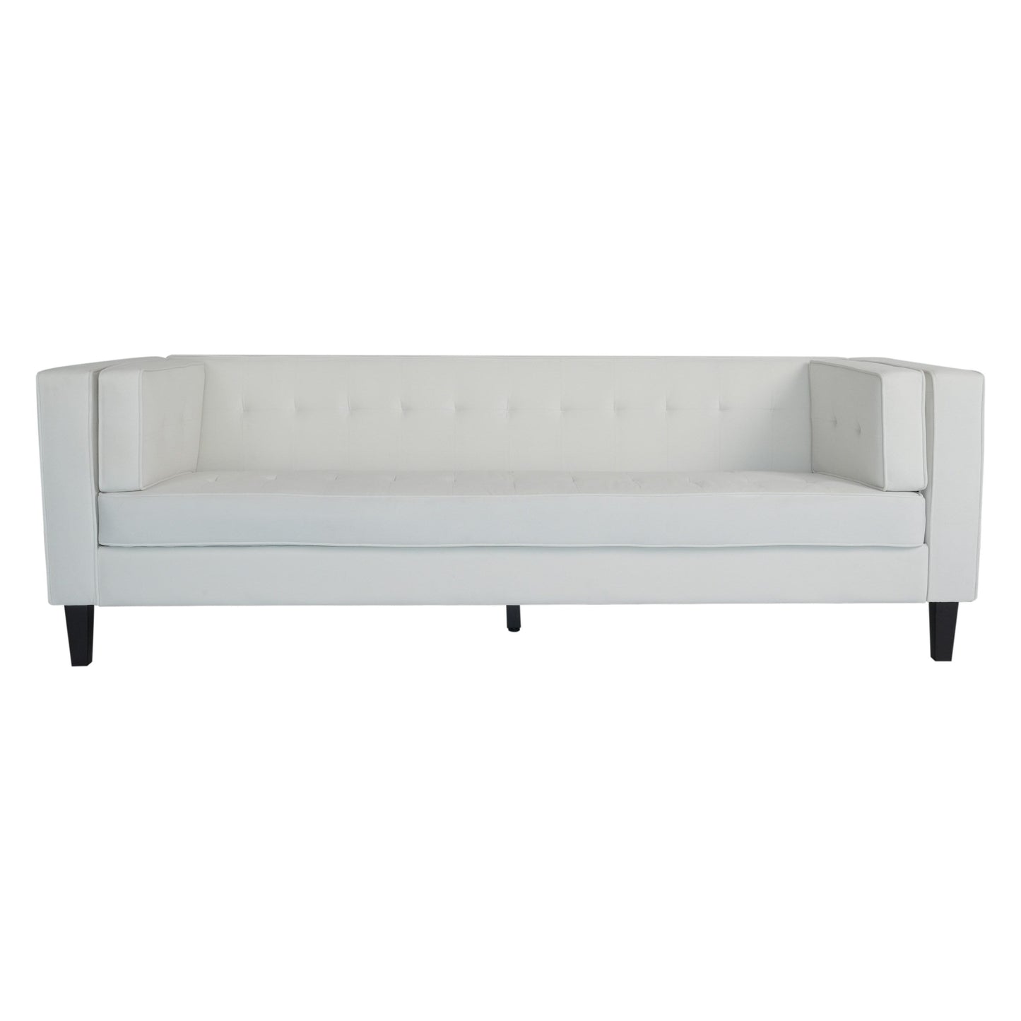 Velvet Button Tufted 3-seater Sofa with Hardwood Frame
