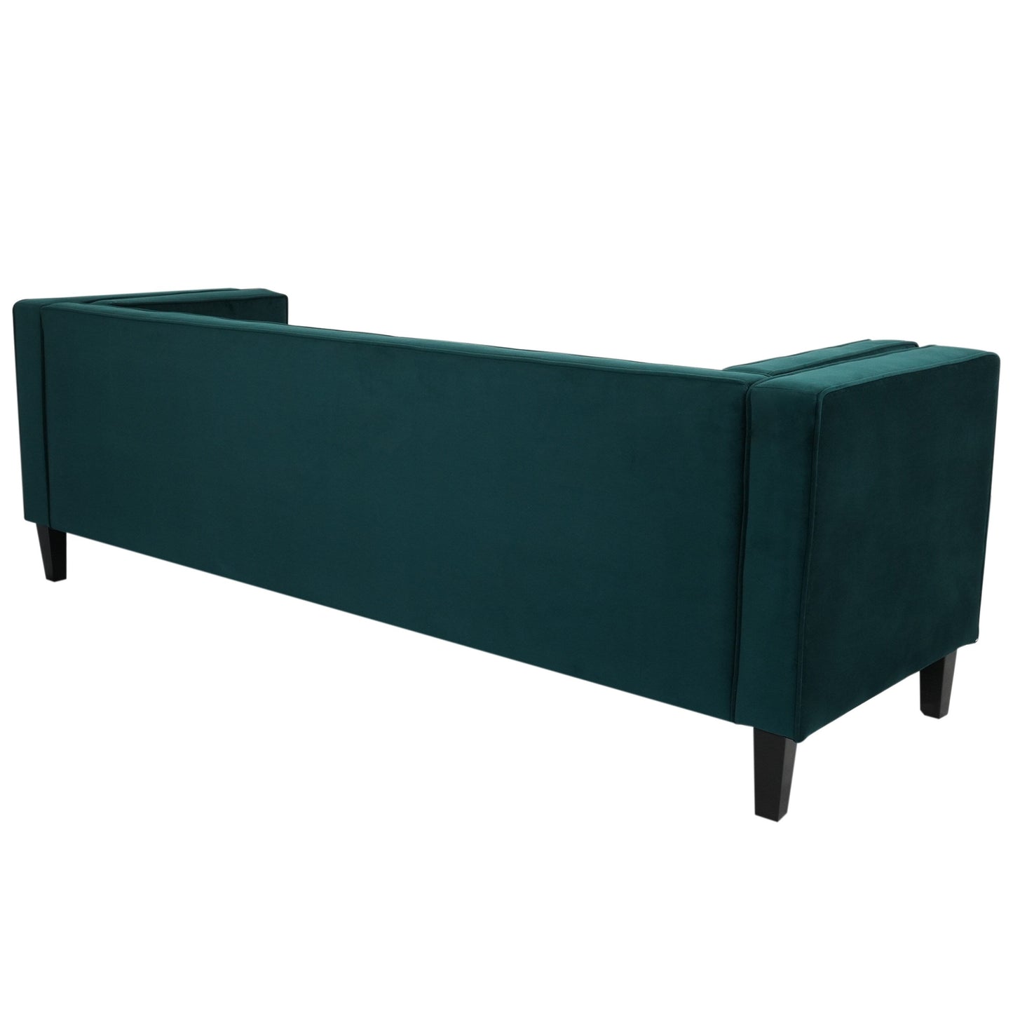 Velvet Button Tufted 3-seater Sofa with Hardwood Frame