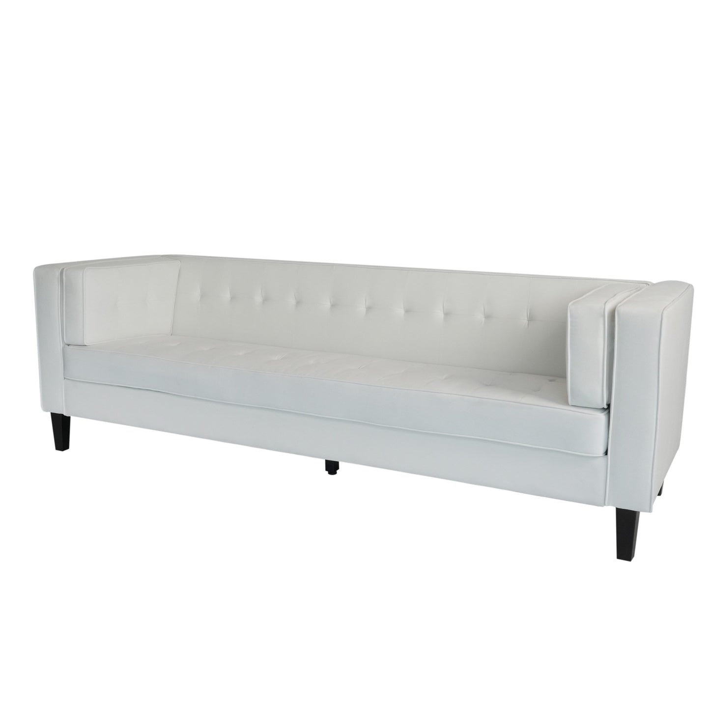 Velvet Button Tufted 3-seater Sofa with Hardwood Frame