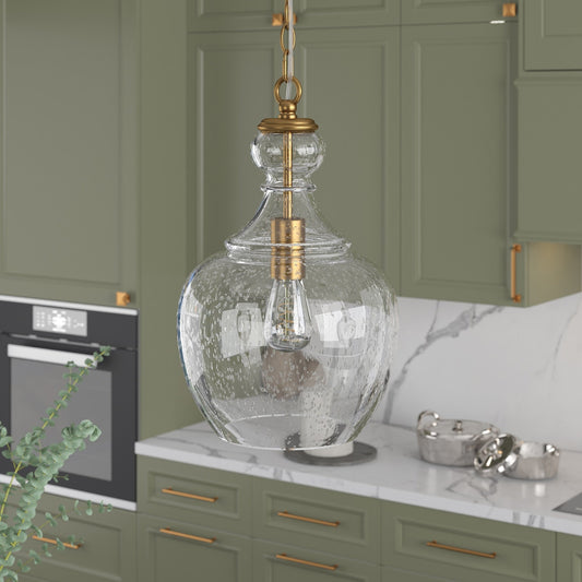 Suspension Verona 11 large avec abat-jour en verre - 11 large