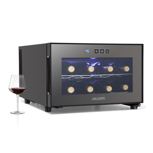 Refroidisseur de boissons polyvalent pour 8 bouteilles (46 à 66 °F) : design élégant et fonctionnement ultra-silencieux pour un usage domestique