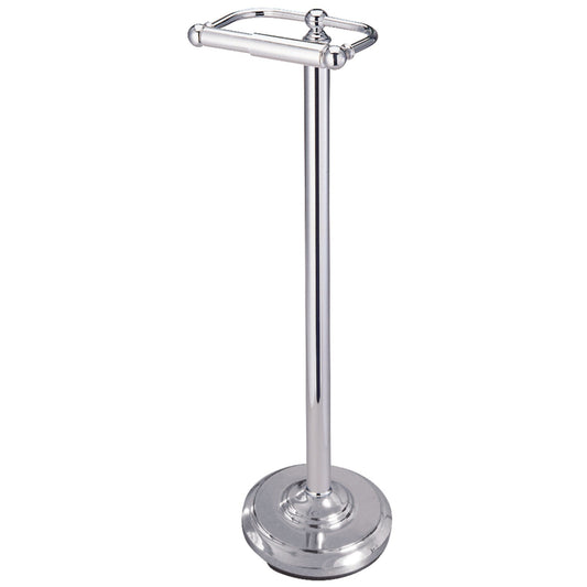 Porte-papier toilette vintage sur pied - Chrome poli