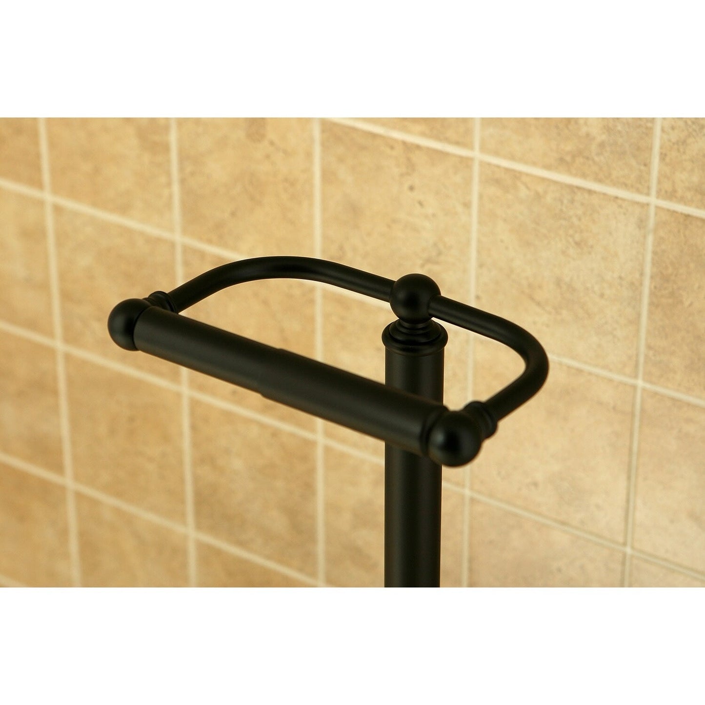 Porte-papier toilette vintage sur pied - Bronze huilé